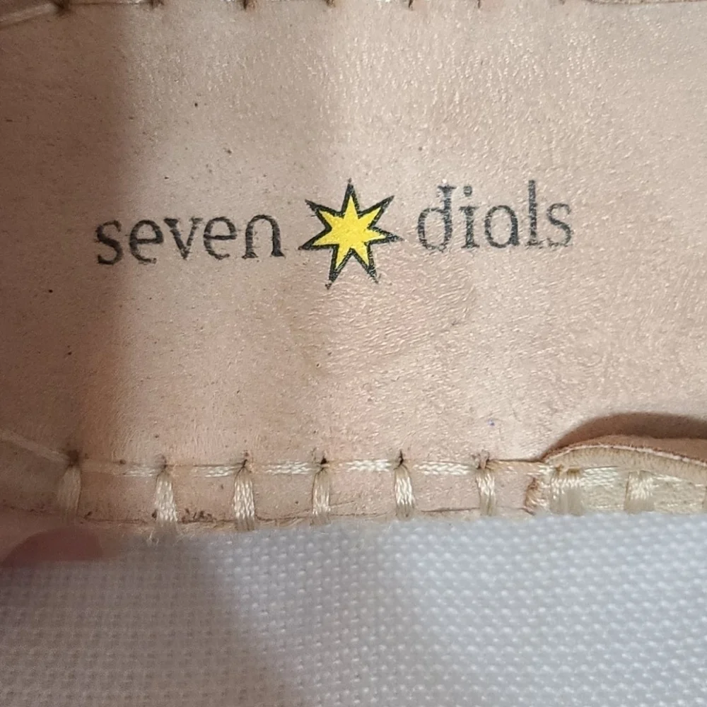 Seven Dials Faux Suede Espadrilles Slidws Shoes Oatmeal Size‎ 6 EUC